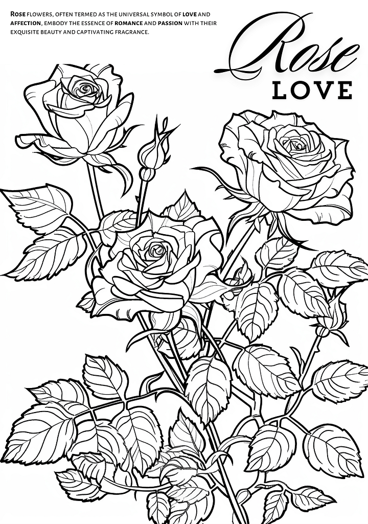 Flowers Coloring Book product image (2)