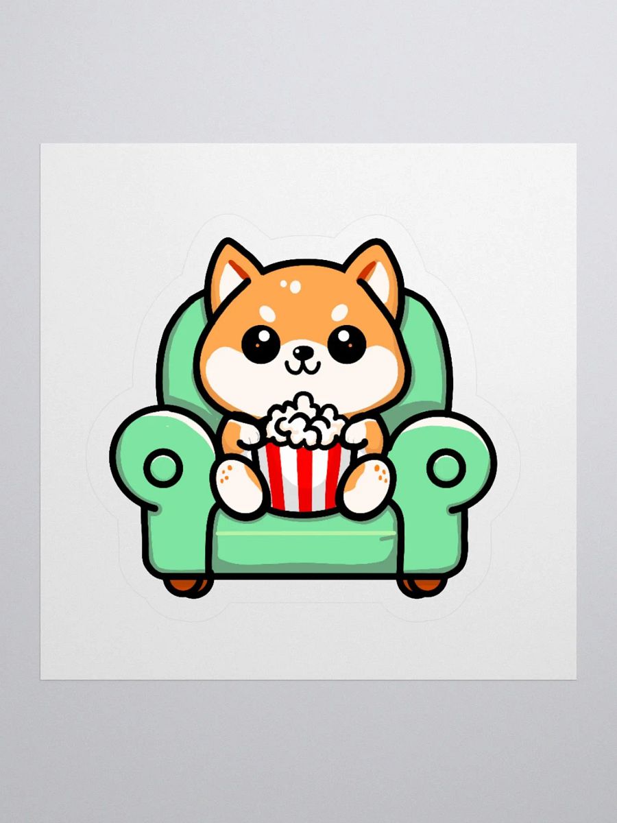 Shiba Inu Popcorn Party Stickers product image (1)