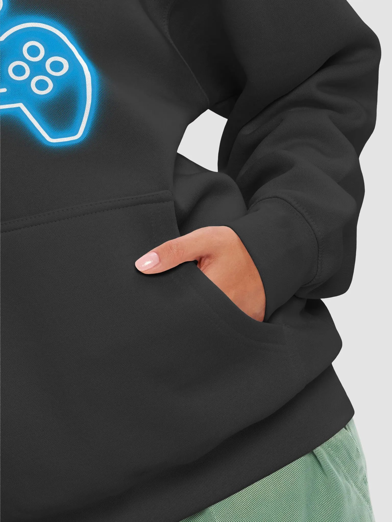 Gamer (Blue) Hoodie Female product image (36)