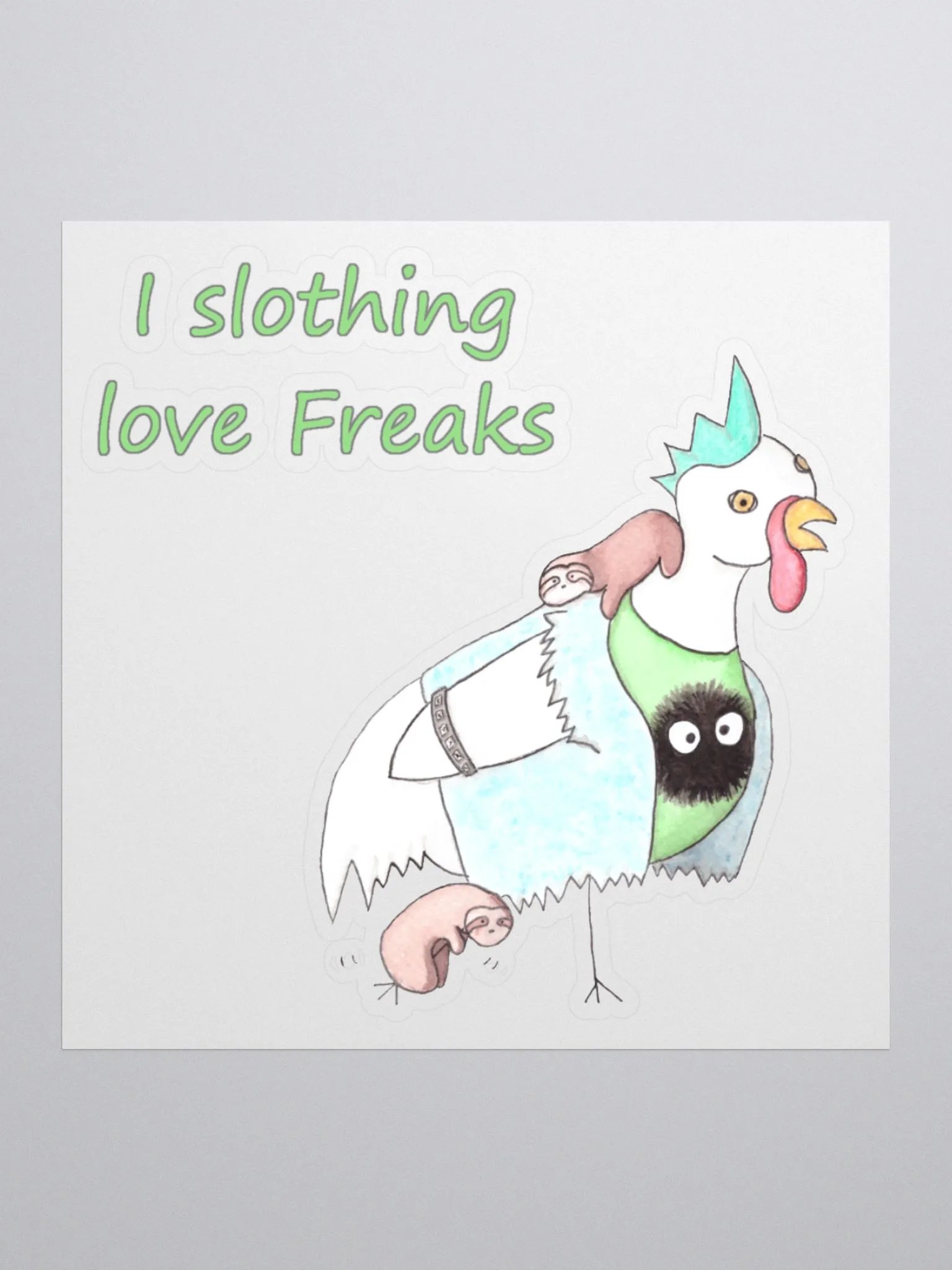 I Slothing Love Freaks Sticker! product image (3)