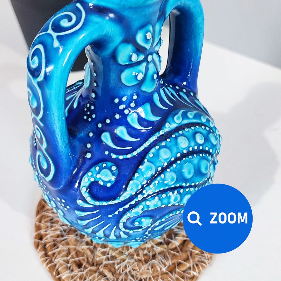 Ceramic turkuaz vase — handmade pottery, handmade ceramic, home decor, handmade gift, Turkish ceramic product image (7)