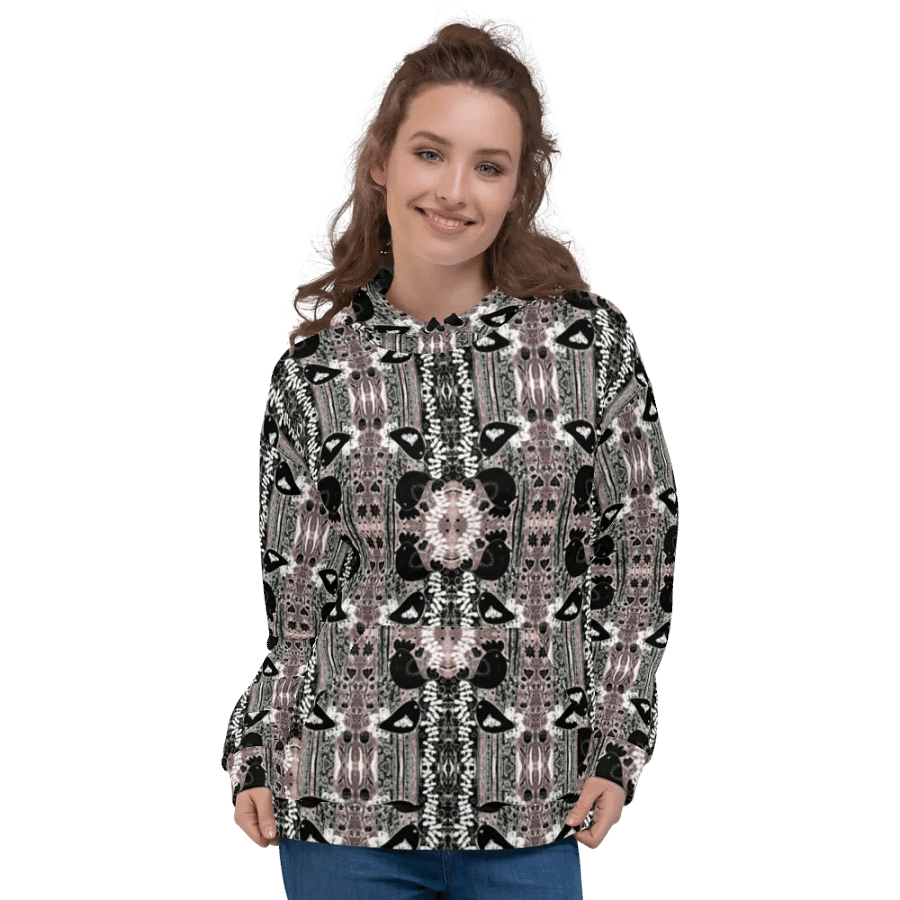 Abstract Floral Birds Unisex All Over Print Pull Over Hoodie product image (6)