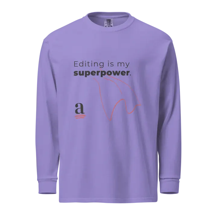 Editing is my superpower long sleeve shirt (with cape) product image (1)