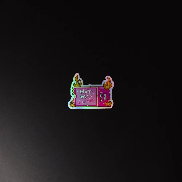 All Aboard Holographic Sticker product image (2)