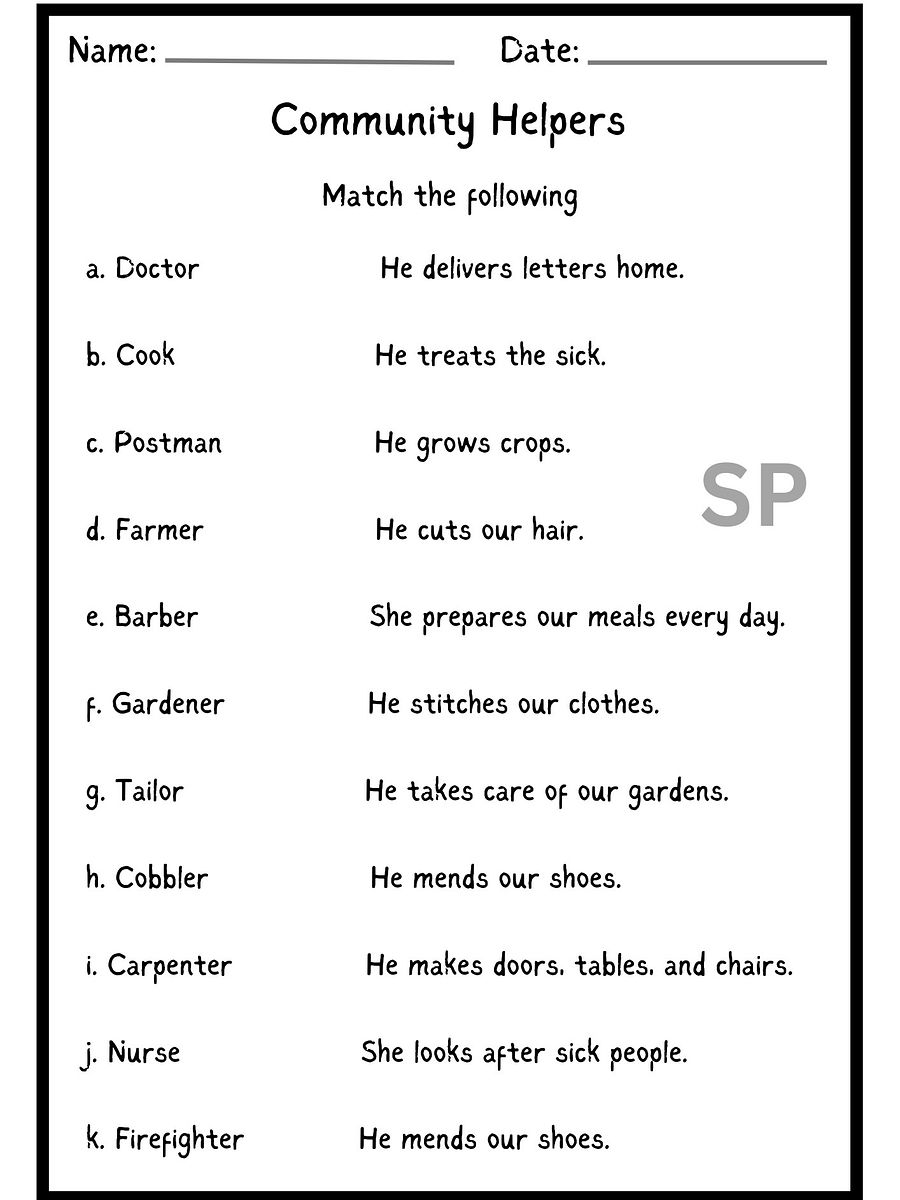 Community Helpers Worksheets Activities – Engaging Printables for Kids product image (5)