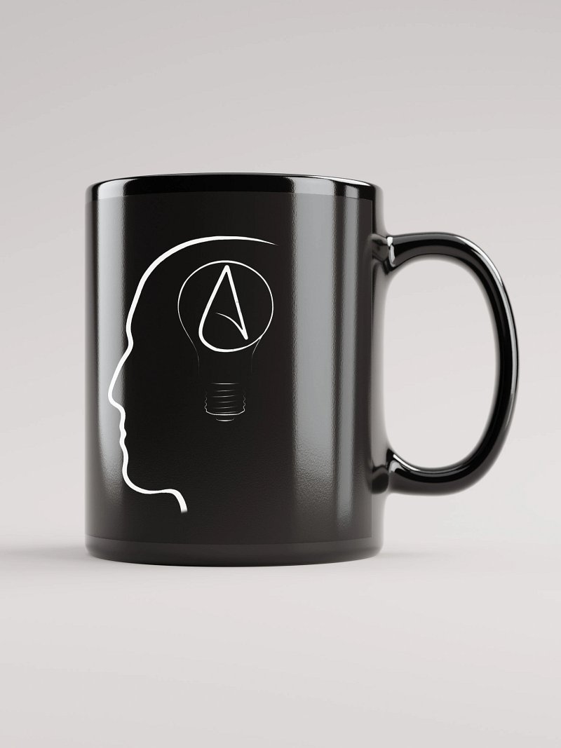 The Thinking Atheist logo mug (black)