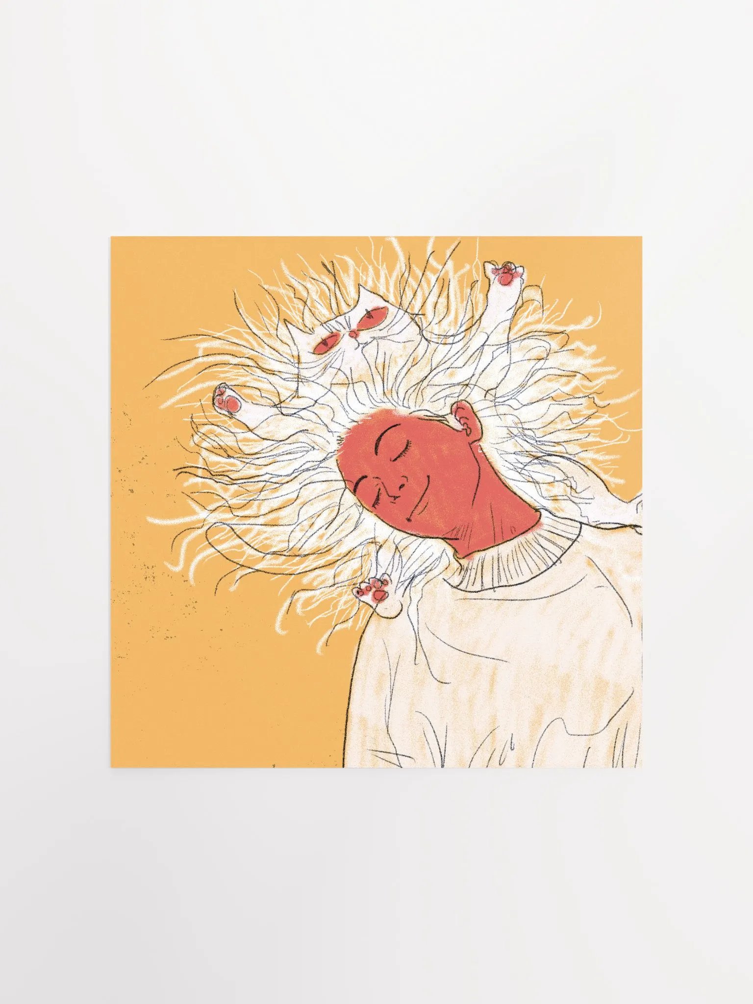 Curly Hair Art Print product image (1)