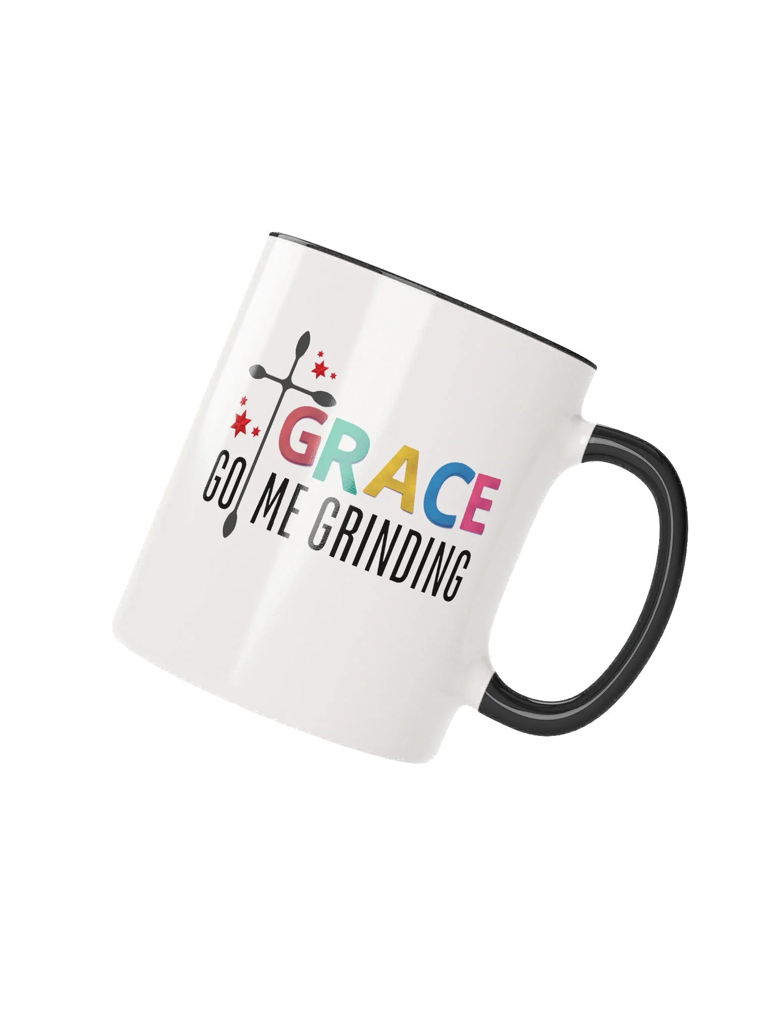 Grace Got Me Grinding Christian Double-Tone Mug | Faith Hustle Coffee Cup | Inspirational Gift for Women of Faith product image (6)