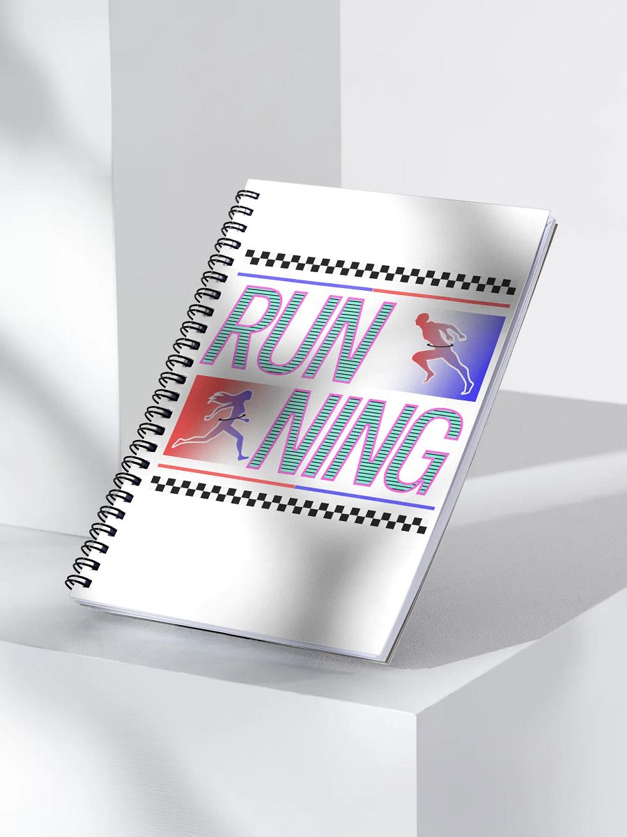 Running Stripes Silhouettes Spiral Notebook product image (2)