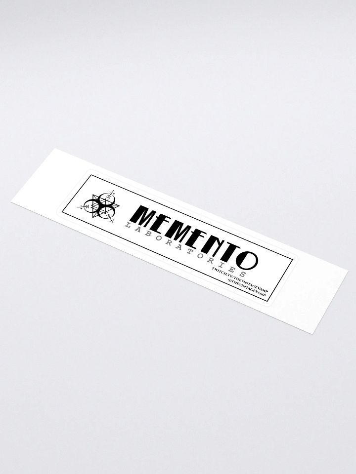 Memento Laboratories Logo [White] Bumper Sticker product image (1)