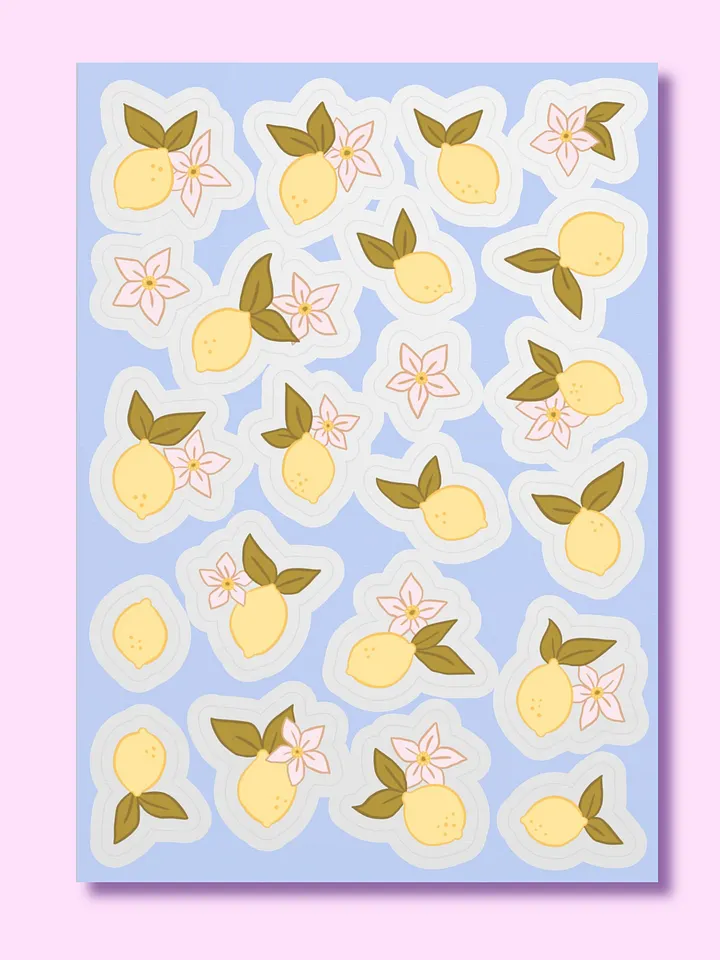 Lemon Blossom Delight Sticker Sheet product image (1)