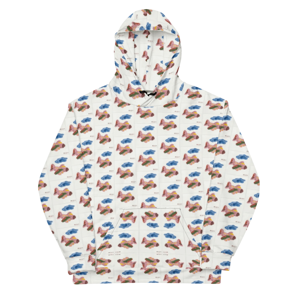 Kid Airplane (All-Over Print Recycled Unisex Hoodie) product image (4)
