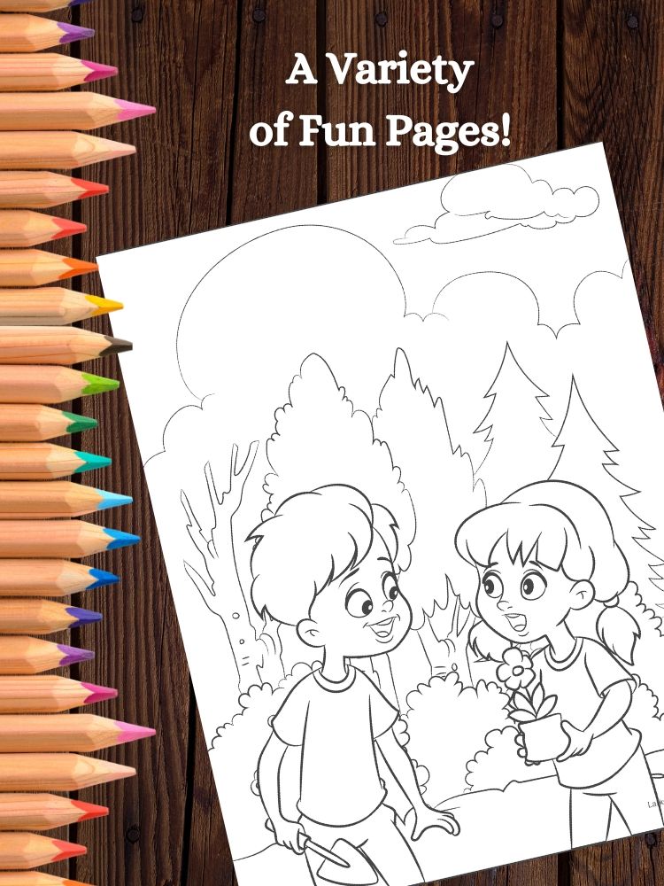 Kids Doing Community Service Printable Coloring Pages product image (4)