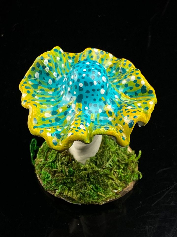 Teal and Yellow Mushroom product image (2)