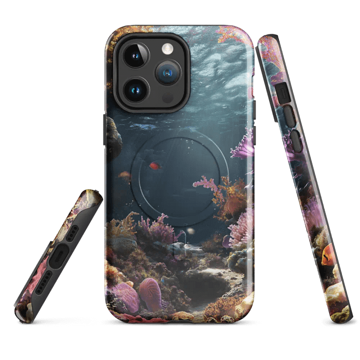 Sunlit Coral Paradise MagSafe® iPhone® Tough Case product image (4)