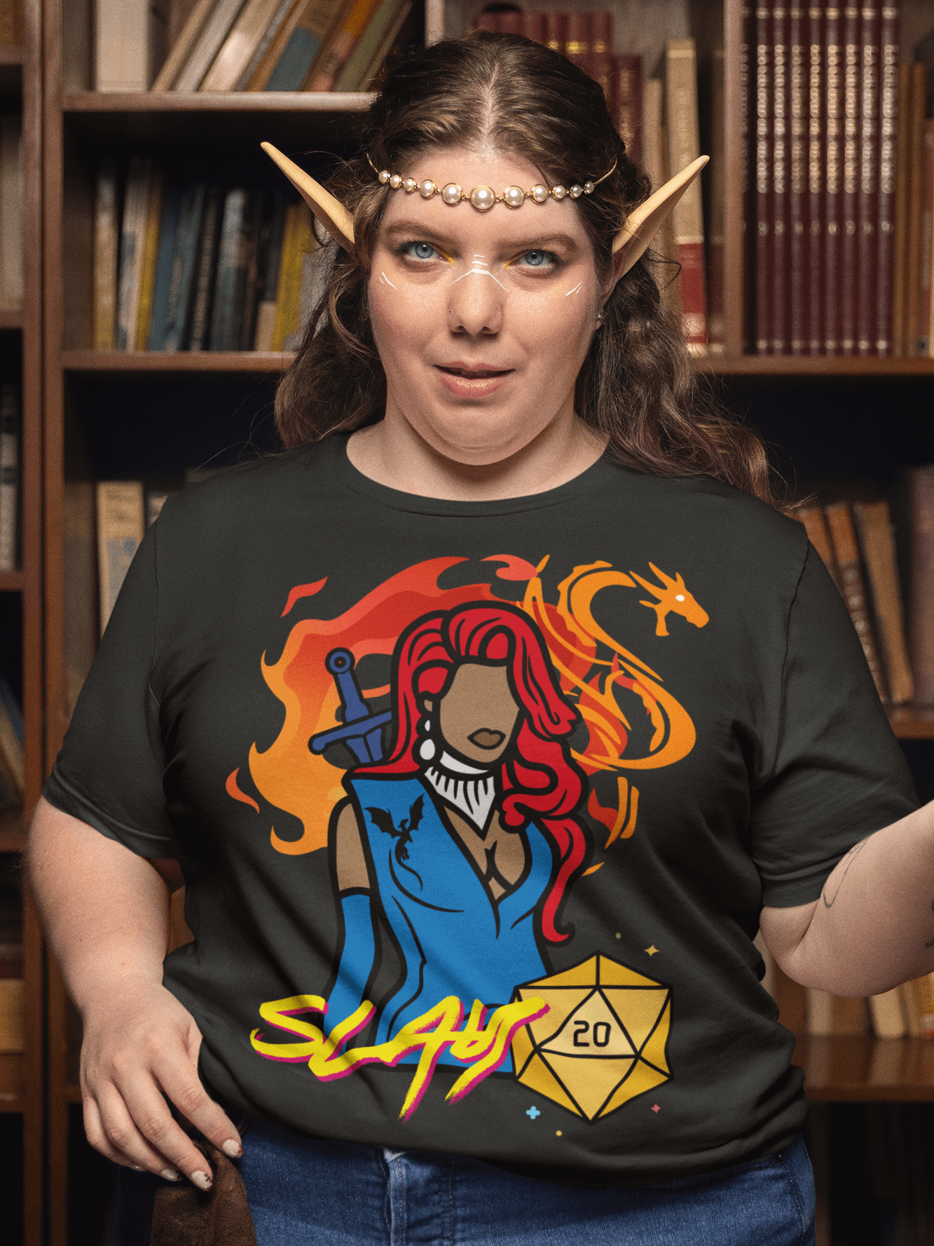 Slay Queen d20 Tee (Heavyweight Comfort-fit) product image (1)