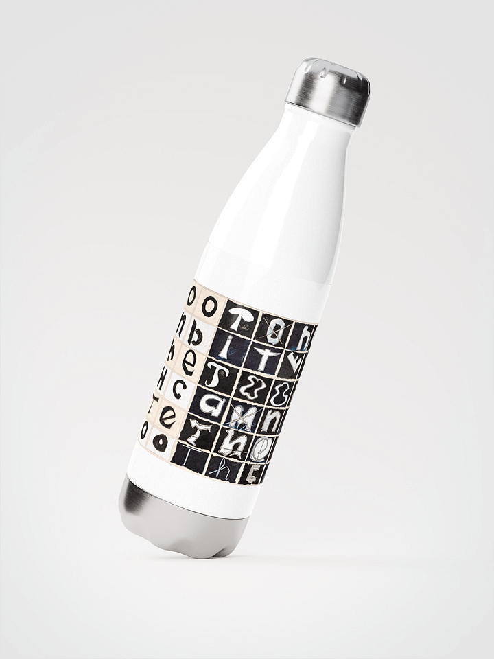 The Tooth Can Bite Stainless Steel Water Bottle (white) product image (2)