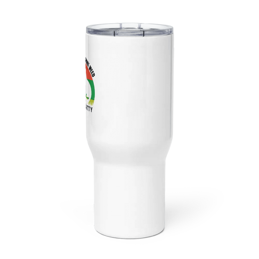 I Just Want to Smoke Weed with Catty - Travel Mug w/ Handle product image (3)