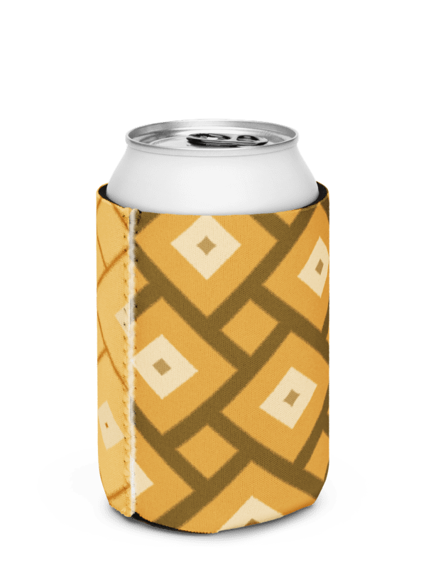 Retro Style Coozie Can Cooler – Orange & Yellow Dual Design product image (1)