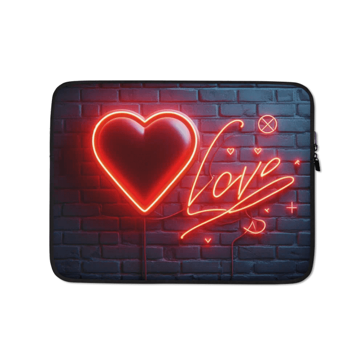 Neon Love Laptop Sleeve product image (1)