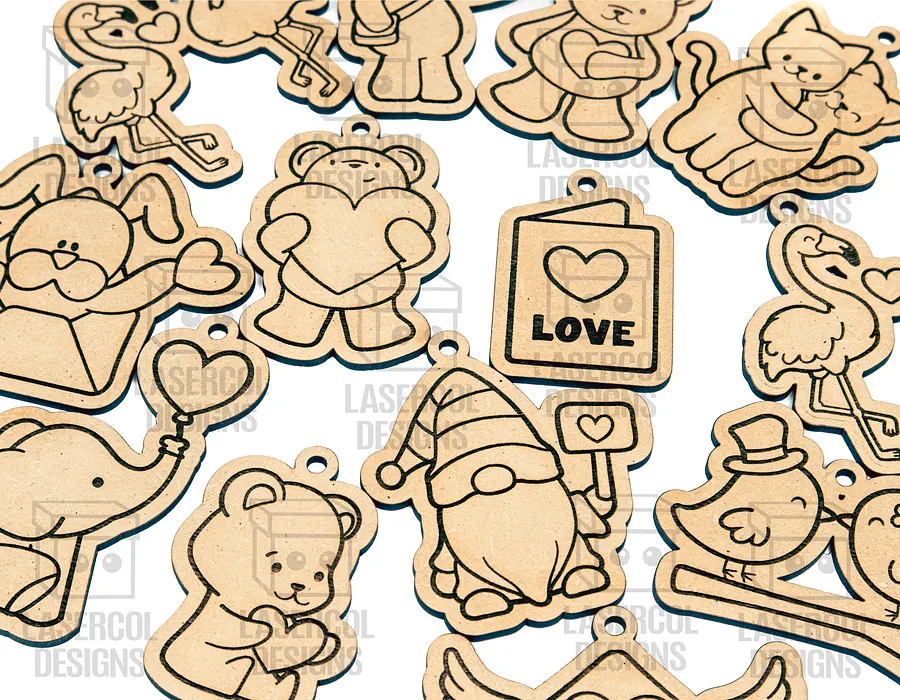 Valentine's Day Cutouts / Tags - Laser Cut Files product image (7)