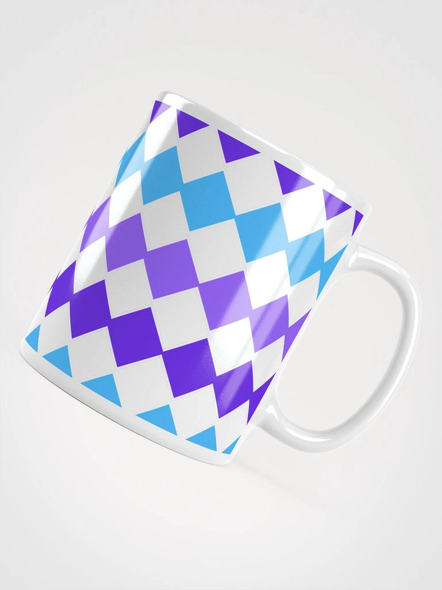 Blue And Purple Diamond Patten White Mug product image (12)
