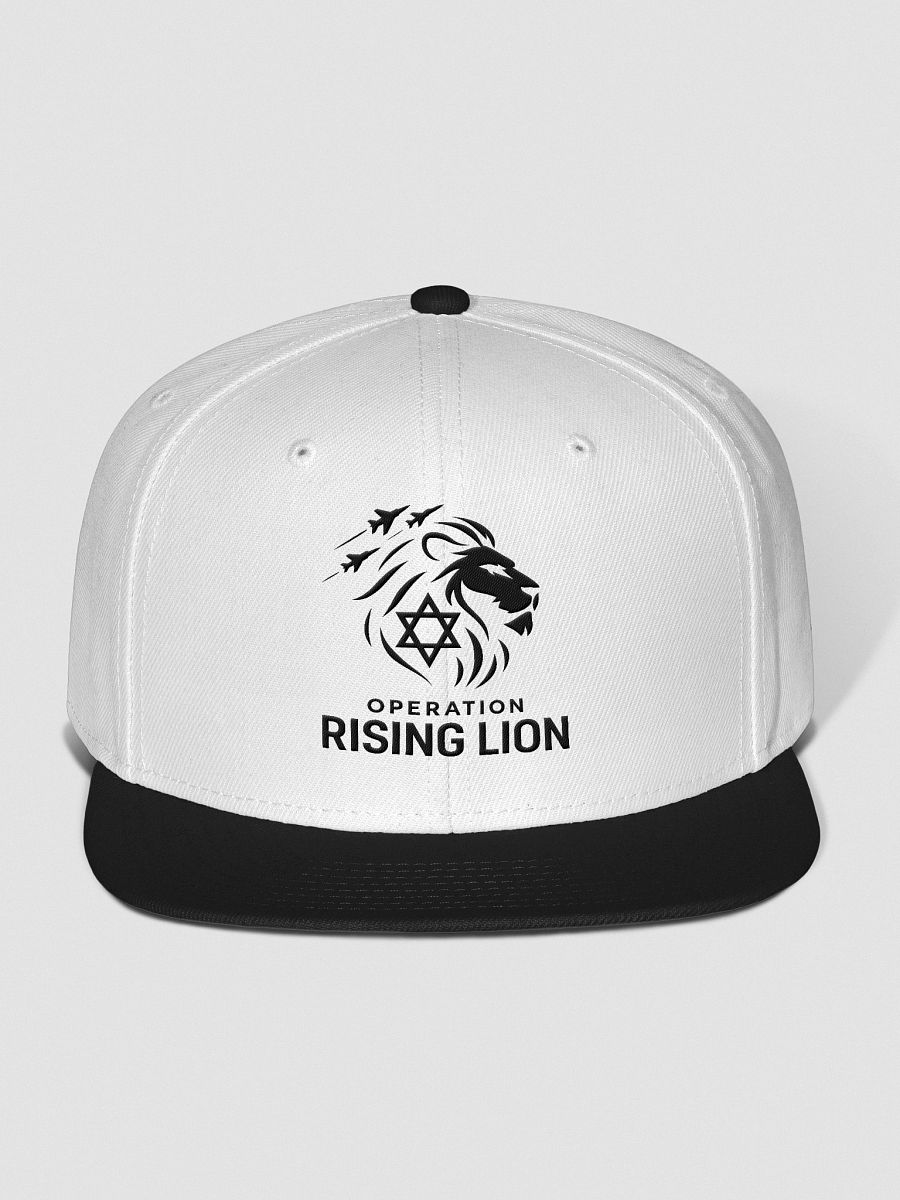 "OPERATION RISING LION" SNAPBACK CAP (BLACK EMBLEM) product image (1)