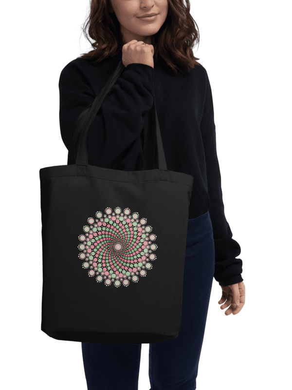Green and Pink Dot Mandala Eco-Friendly Tote Bag product image (1)
