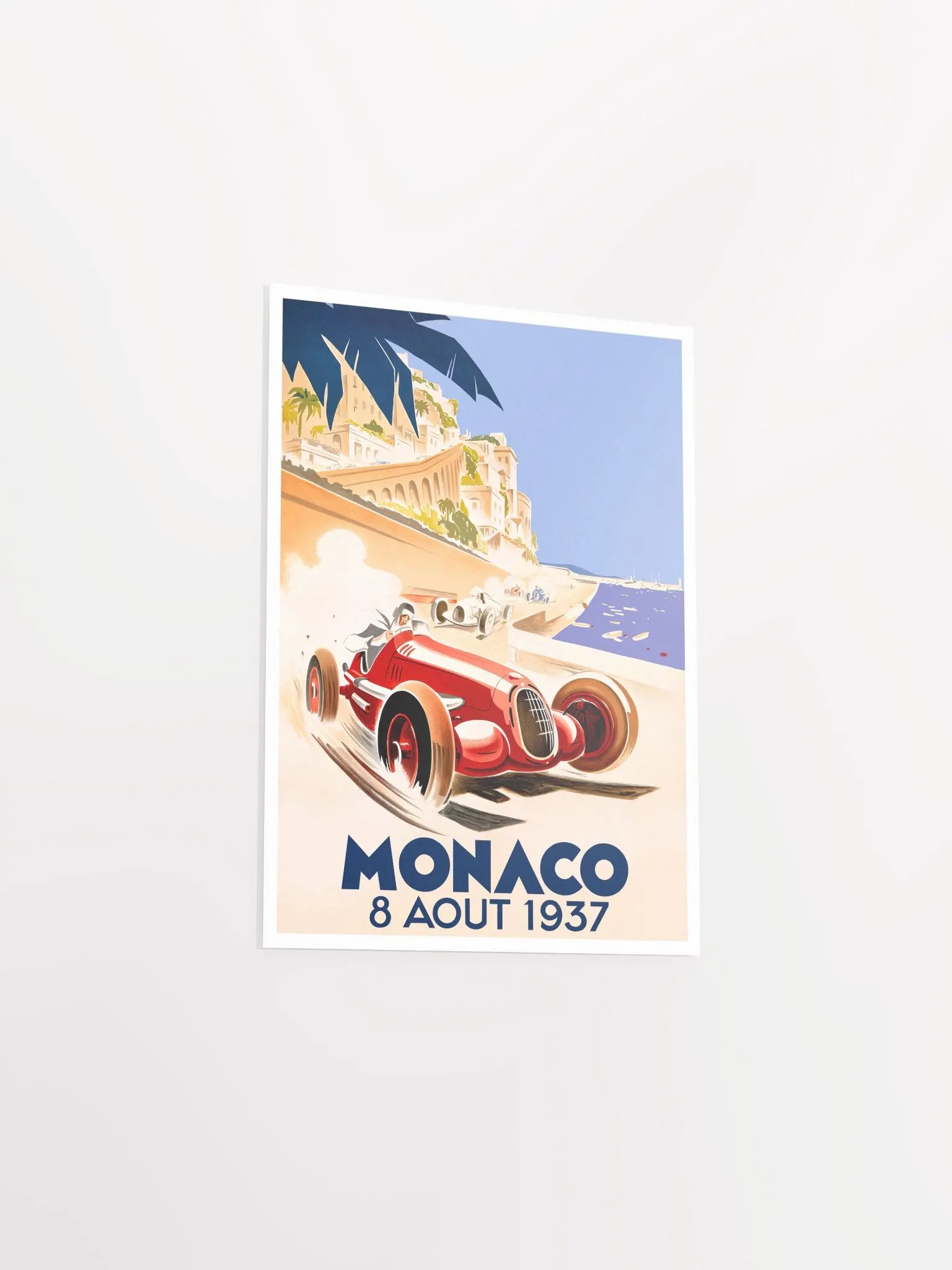 Monaco Vintage F1 Grand Prix, 1937 poster — Vintage Formula 1 poster, Monaco Grand Prix poster, retro travel poster, retro travel art product image (8)
