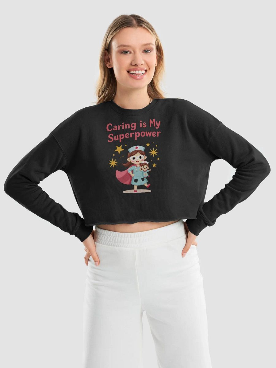 Superhero Nurse Women's Fleece Crop Sweatshirt product image (25)