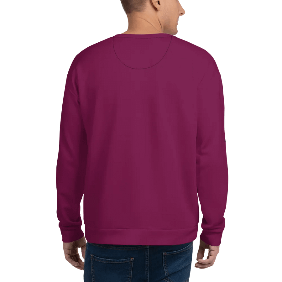 Plain Dark Burgundy Red True Summer Unisex Recycled Polyester Heavyweight Premium Sweatshirt by Treasure Pie product image (7)