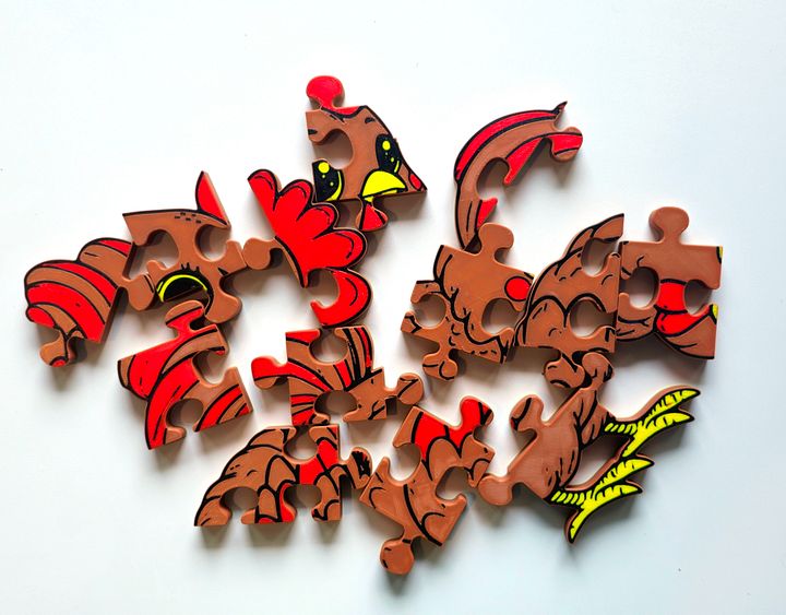 Rooster 3D Printed Jigsaw Puzzle – A Feathered Challenge for Young Minds! product image (2)
