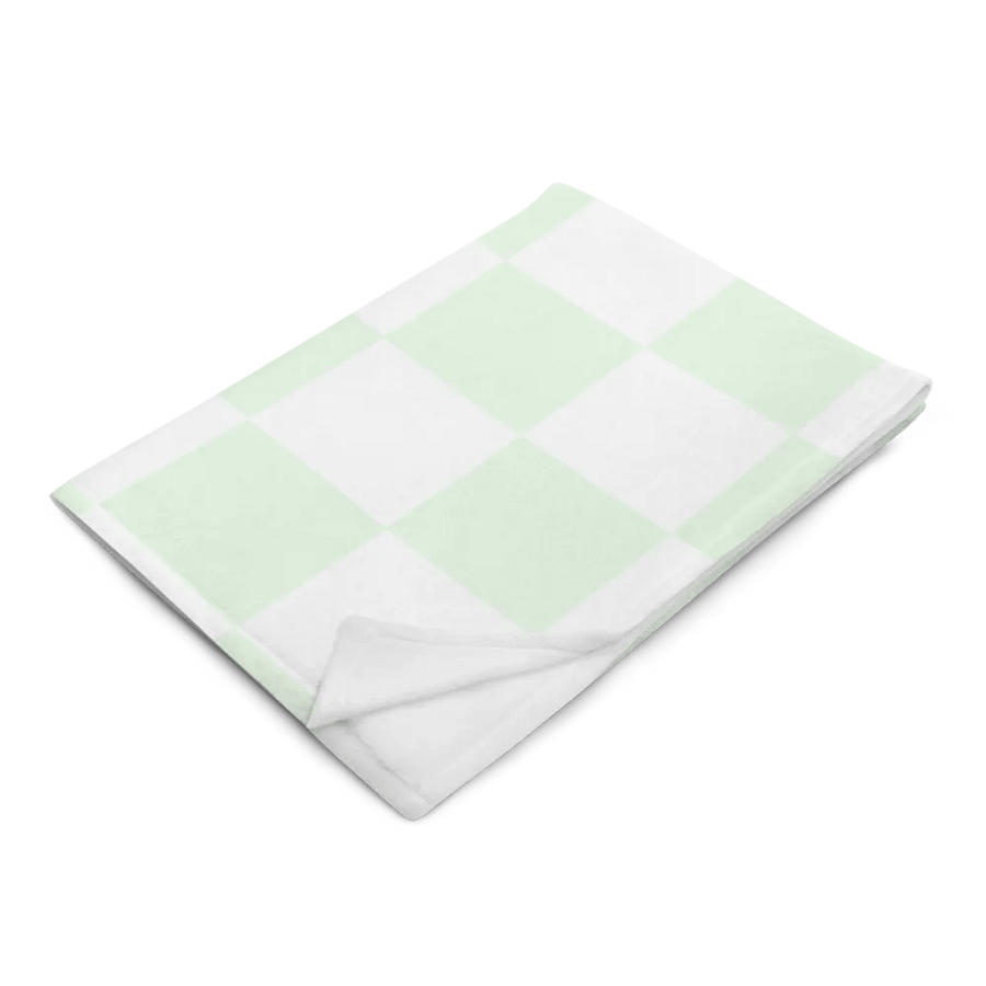 Squares White and Limegreen/Throw Blanket by Allcolor product image (4)