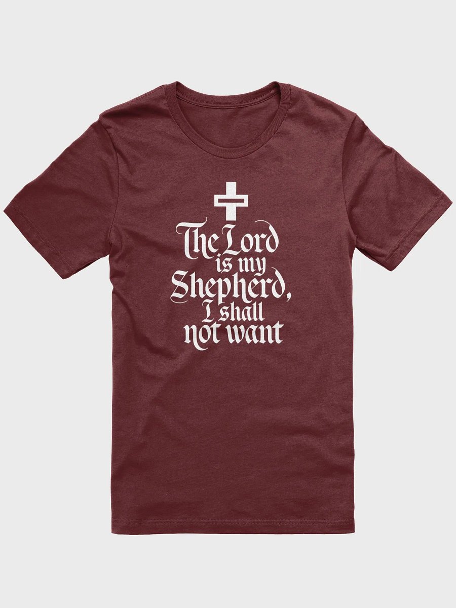 The Lord is My Shepherd, I Shall Not Want – Psalm 23:1 Bible Verse Bella+Canvas Supersoft T-Shirt product image (2)