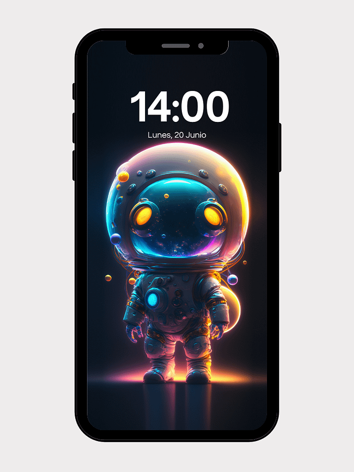 Astro Buddy: Neon Galaxy Wallpaper product image (1)