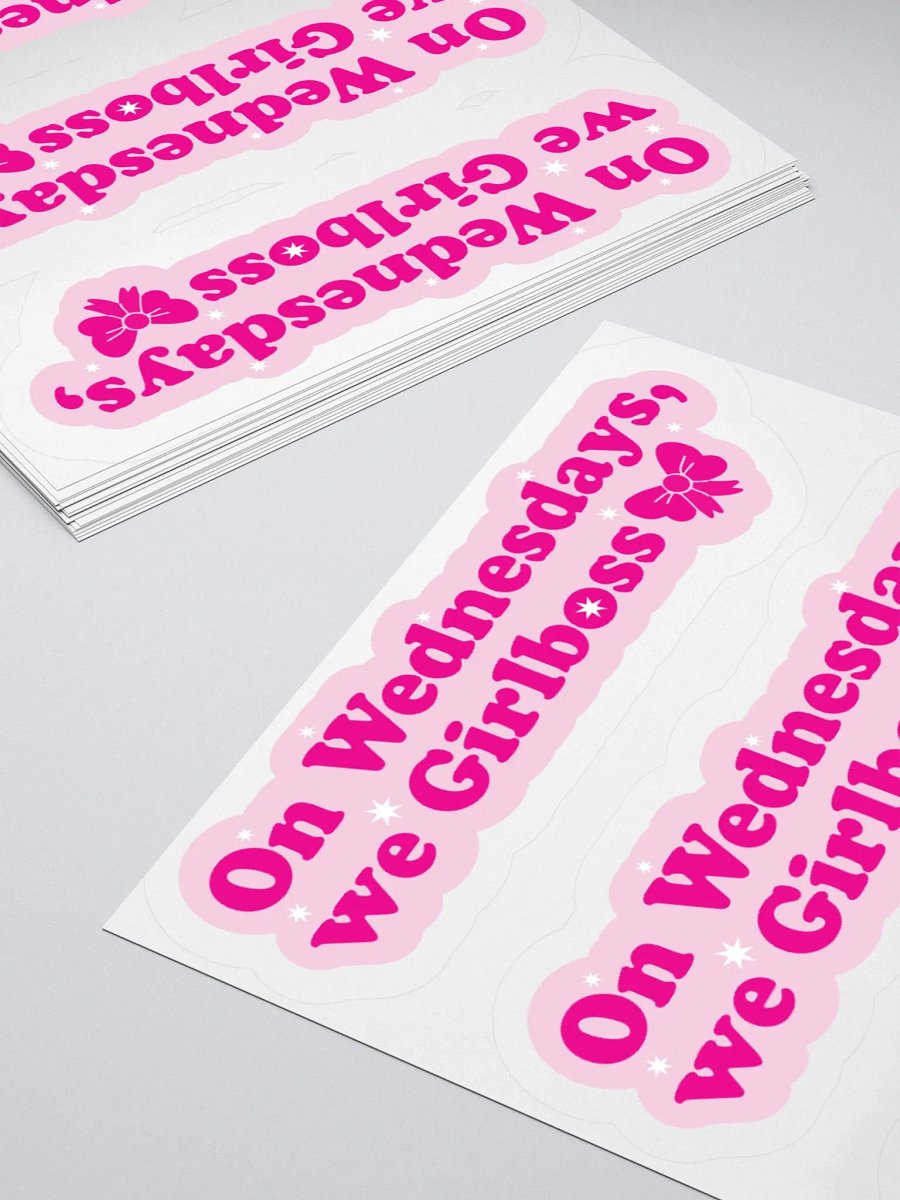 On Wednesdays, We Girlboss Sticker product image (5)