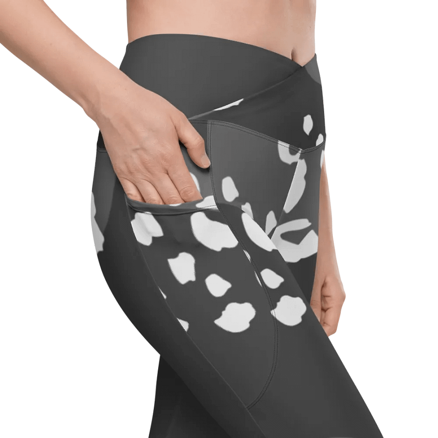 Flowing Grey Camo Leggings with Pockets product image (10)