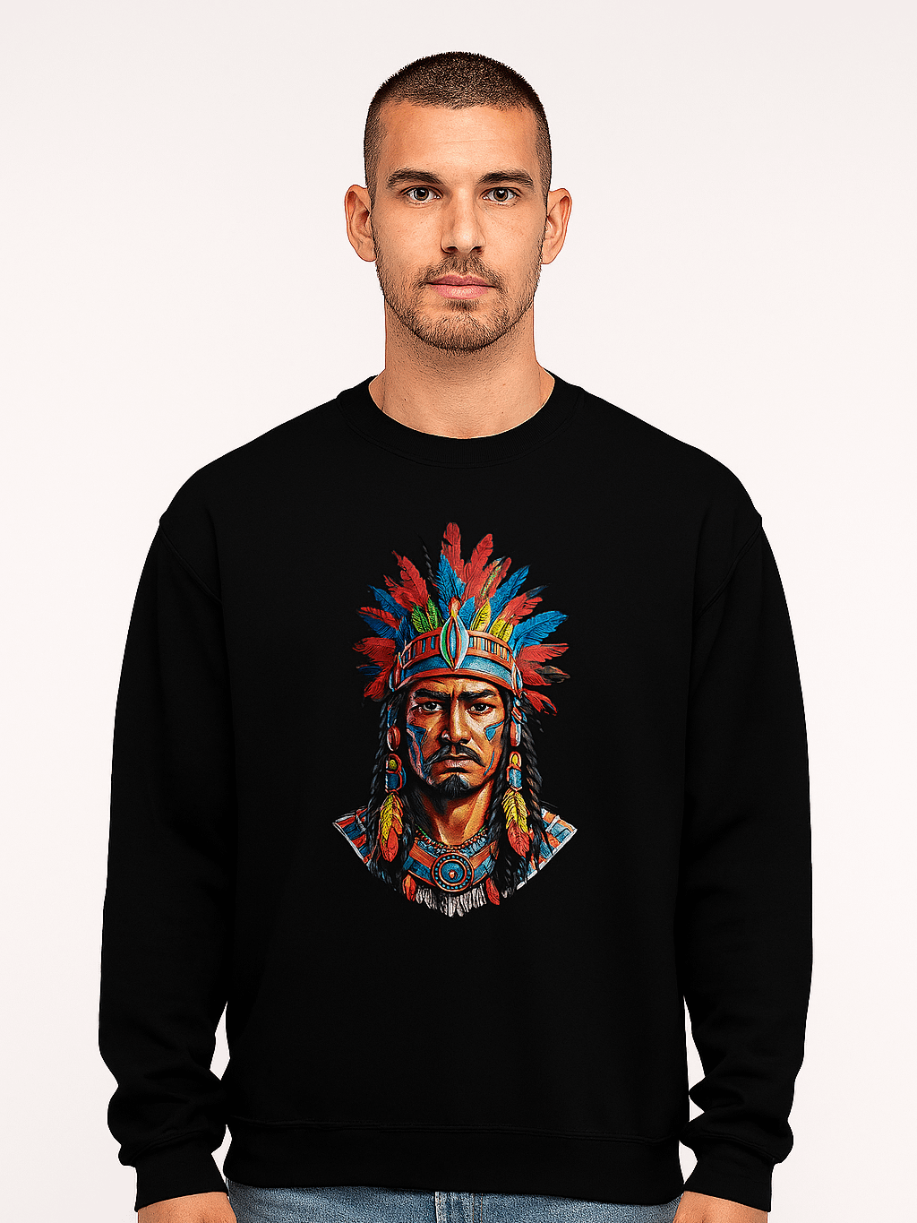 Feathered Headdress Vibrant Crewneck Sweatshirt product image (1)