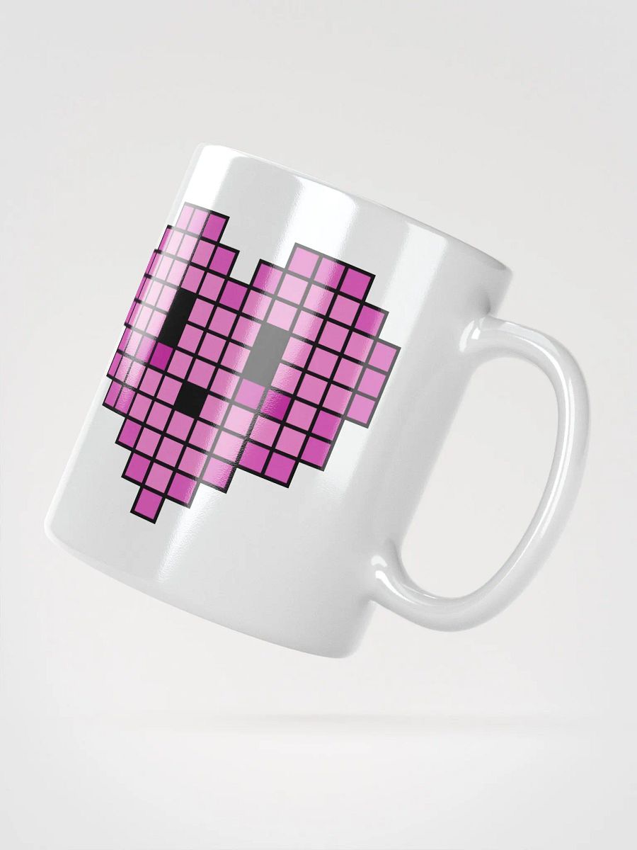 Pink Heart White Glossy Mug product image (3)