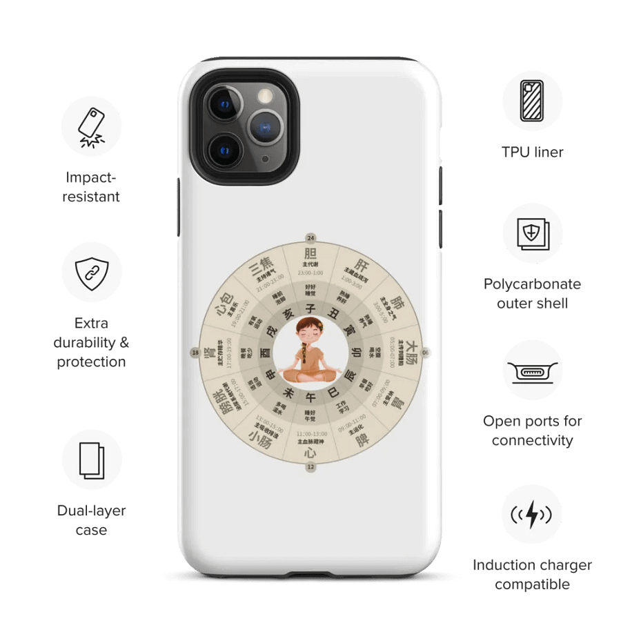 中医养生 iPhone®手机壳 - 子午流注12时辰养生主题 product image (3)