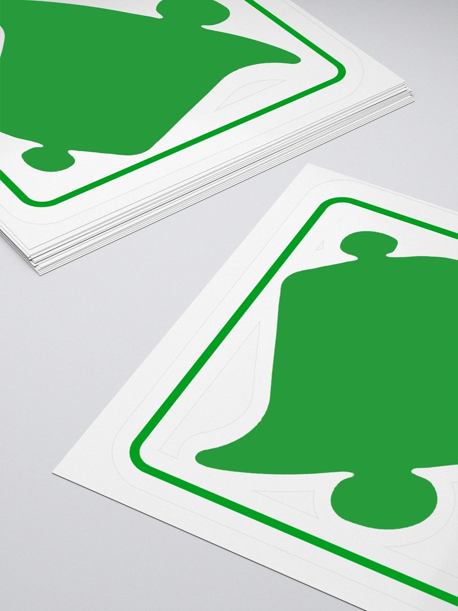 Green Abstract Bell Shape Kiss Cut Stickers product image (14)
