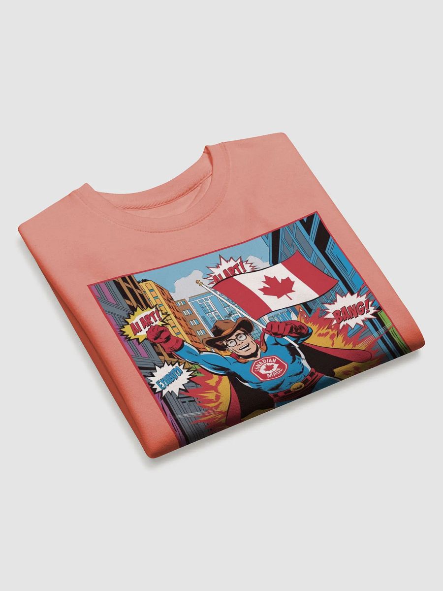 "CANADIAN MADE SUPERHERO" premium cotton sweatshirt product image (3)