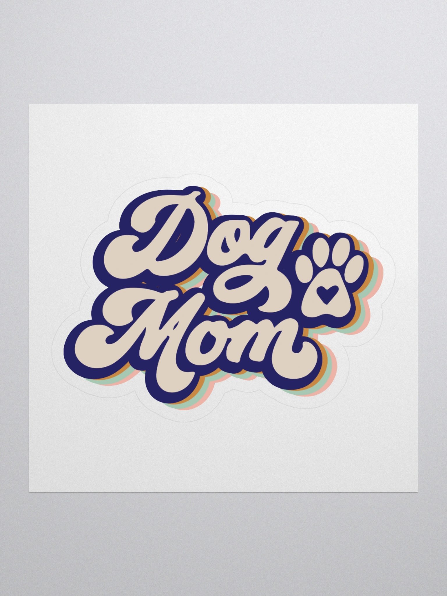 Dog Mom Kiss Cut Stickers product image (1)