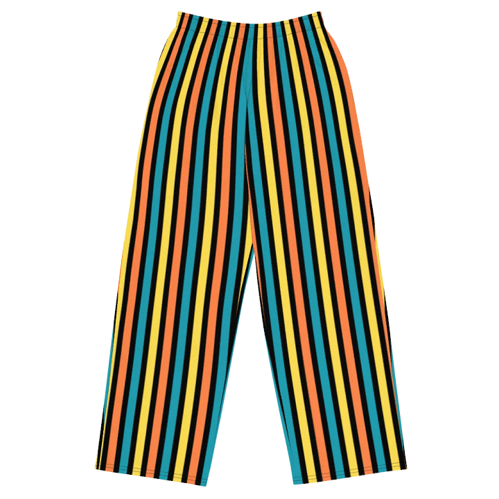Colorful Stripe Wide-Leg Pants product image (1)