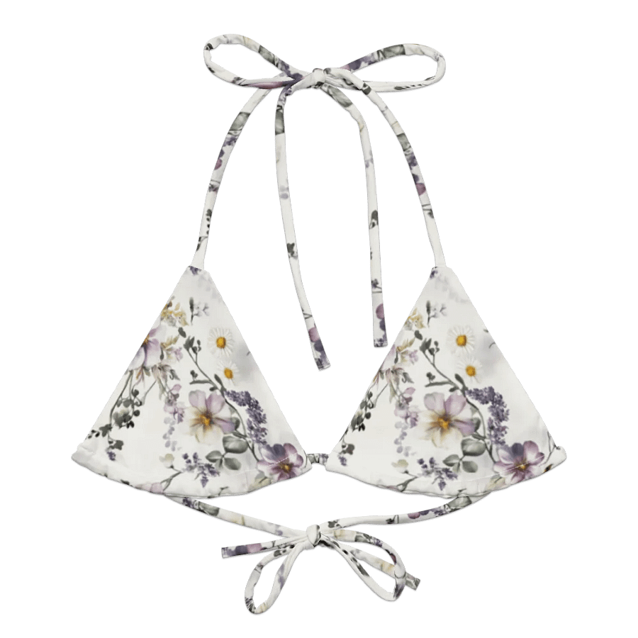 Wildflower Recycled Padded Bikini Top – Soft, Romantic, and Earth-Loving product image (2)