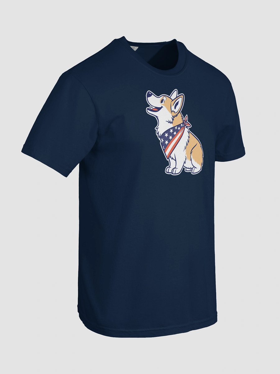 Cute Corgi Graphic T-Shirt, 4th of July, Patriotic Unisex Garment-Dyed Tee product image (7)