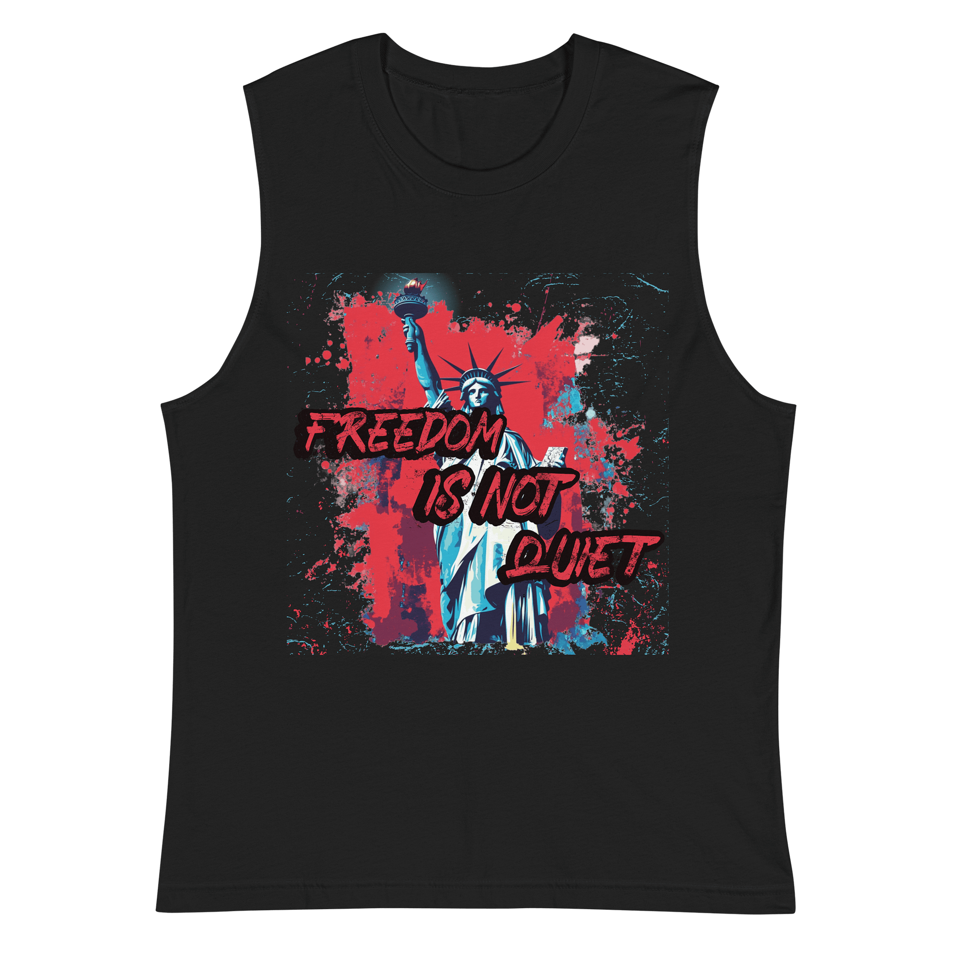 Freedom Is Not Quiet Tank Top - Unisex Bella + Canvas Muscle Shirt fit product image (3)