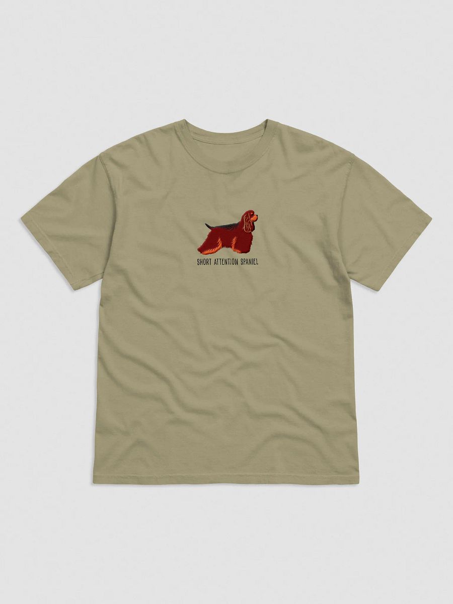 Short Attention Spaniel T-Shirt(Embroidered) of an American Cocker Spaniel(Liver & Tan) product image (9)