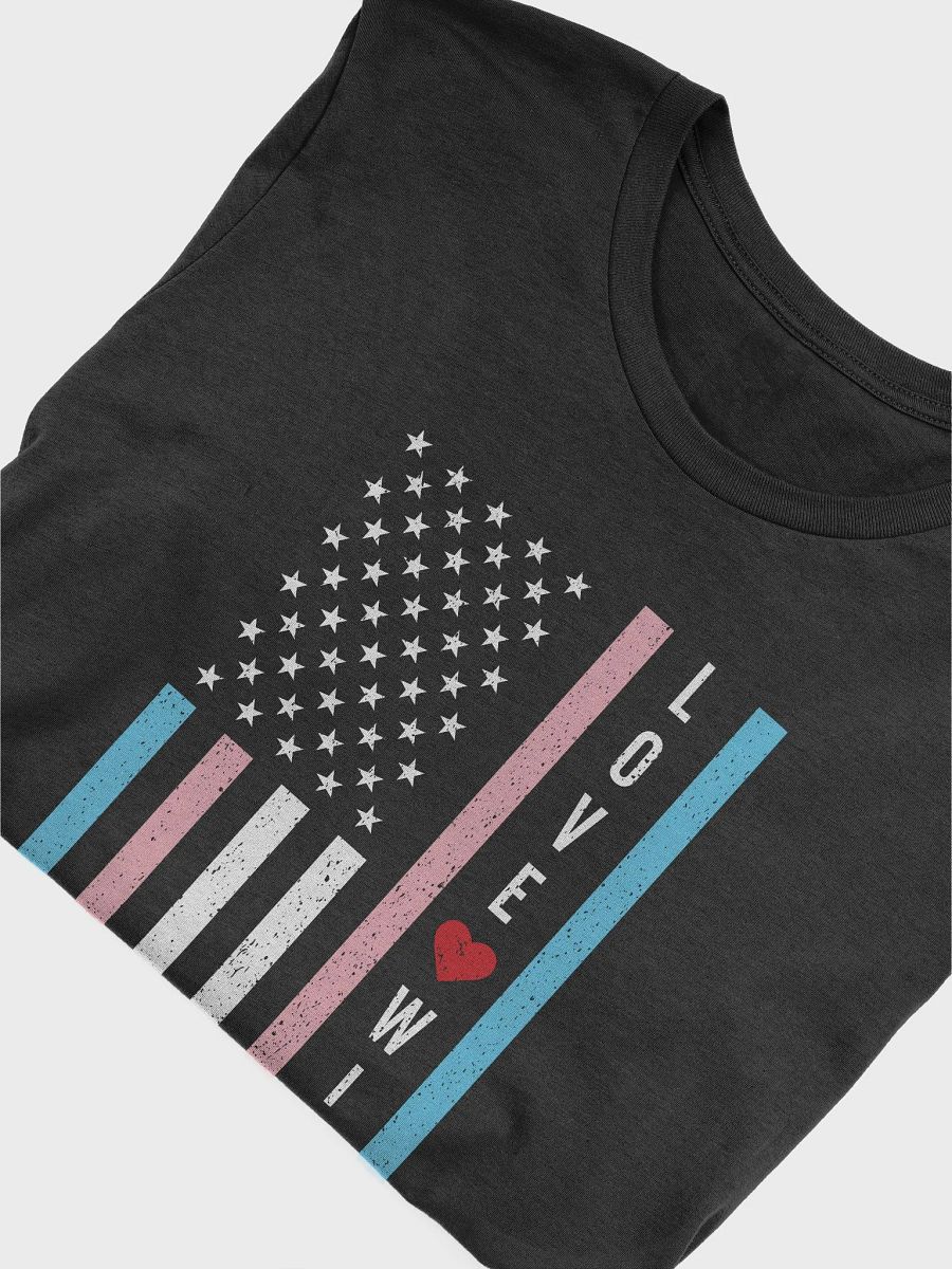 LGBTQ Transgender Pride Love Wins US American Flag T-Shirt product image (4)