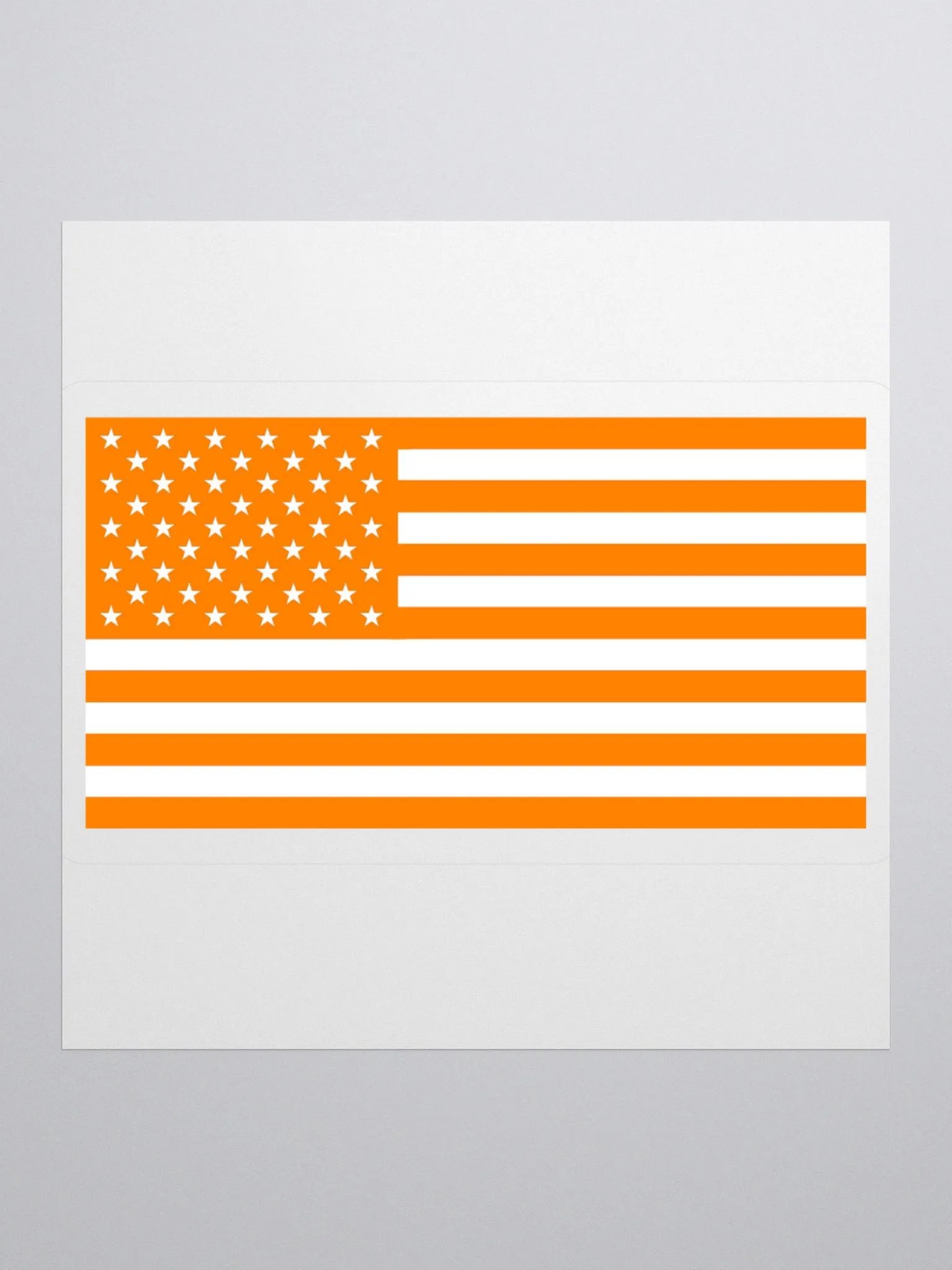 Orange American Flag Sticker product image (4)
